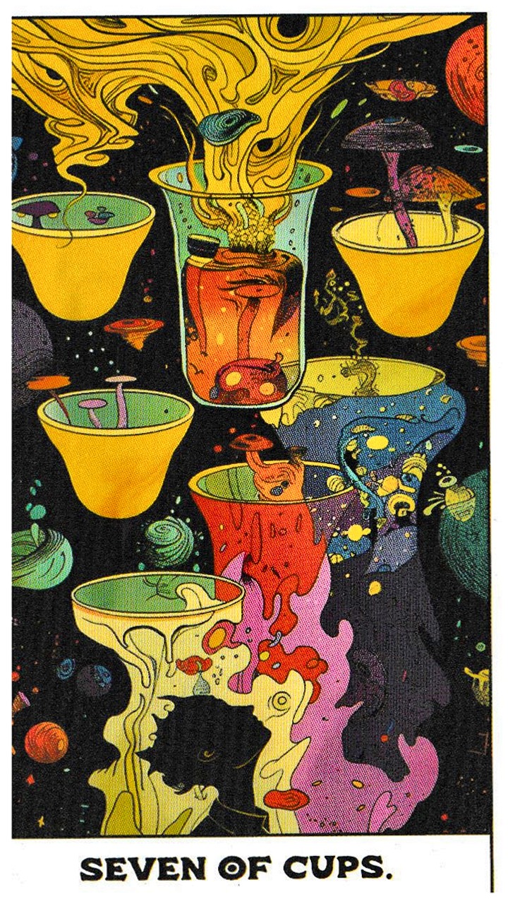 Семёрка Кубков — карта колоды Mushroom Tarot